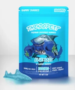 BLUE RAZZ SHARKS HHC Thca GUMMIES – 1000MG