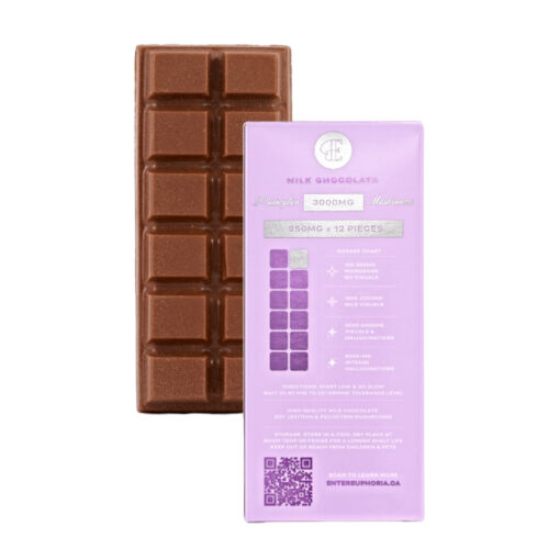 Euphoria Psychedelics – Milk Chocolate Shroom Bars (3000mg)