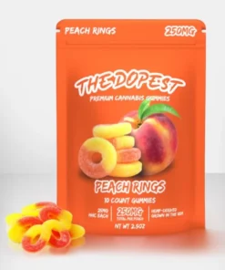 PEACH RINGS Best HHC GUMMIES – 250MG