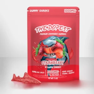 Strawberry Sharks Best HHC THCA Gummies – 1000MG